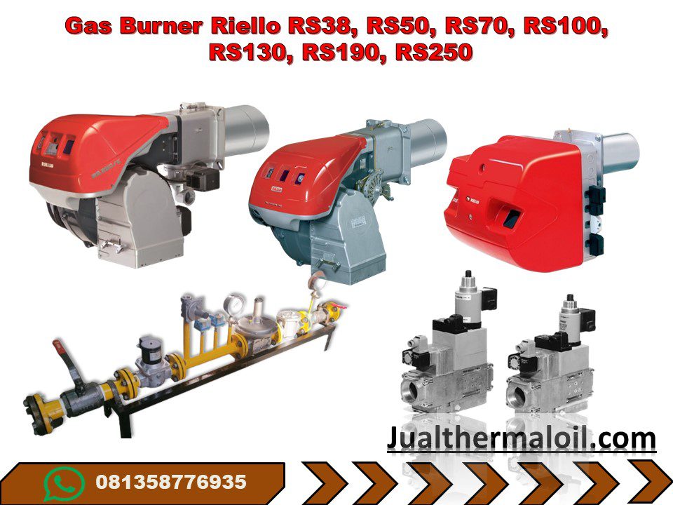 Gas burner Riello RS38, RS50, RS70, RS100, RS130, RS190, RS250